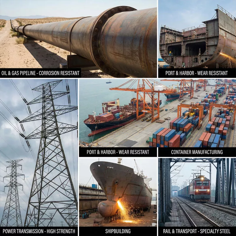 Enerji ve ulaşım alanlarında çelik levhaların uygulanması